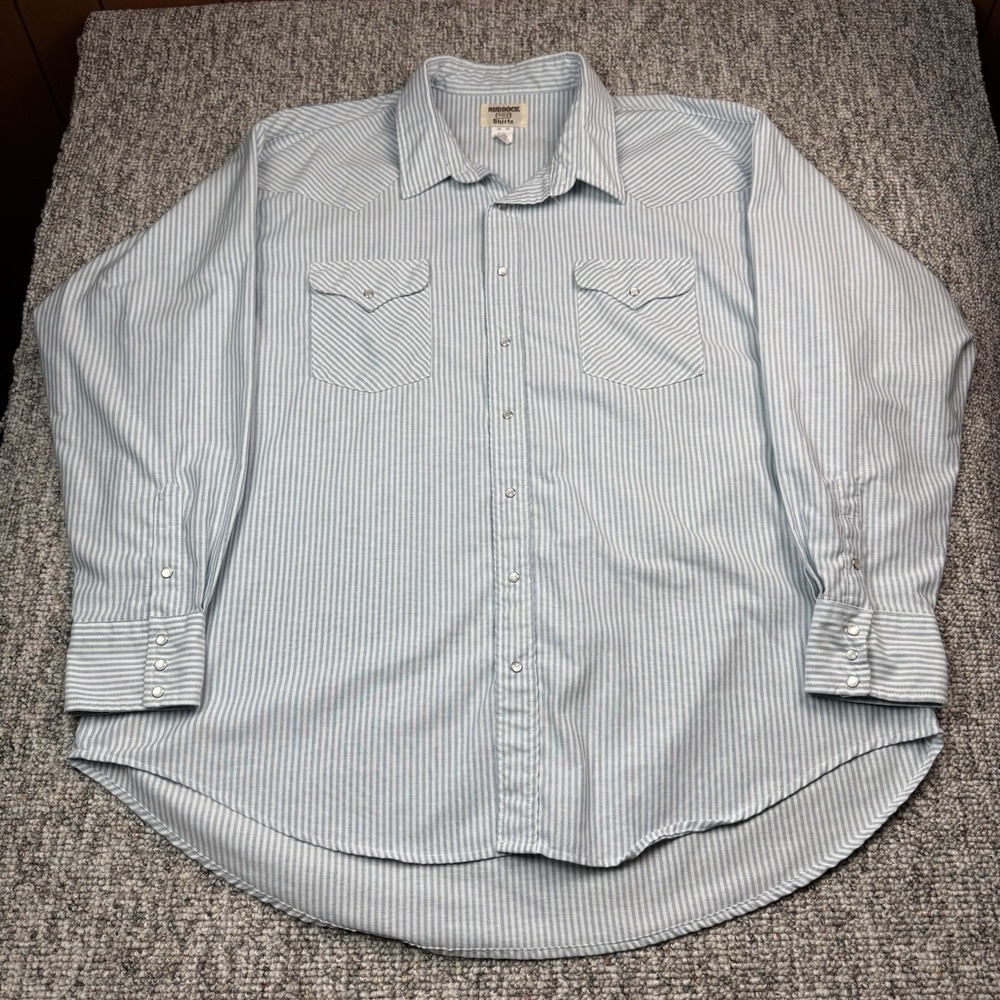 Vintage Ruddock Shirt Mens 3XL 20/36 Classic Fit Pearl Snap Western